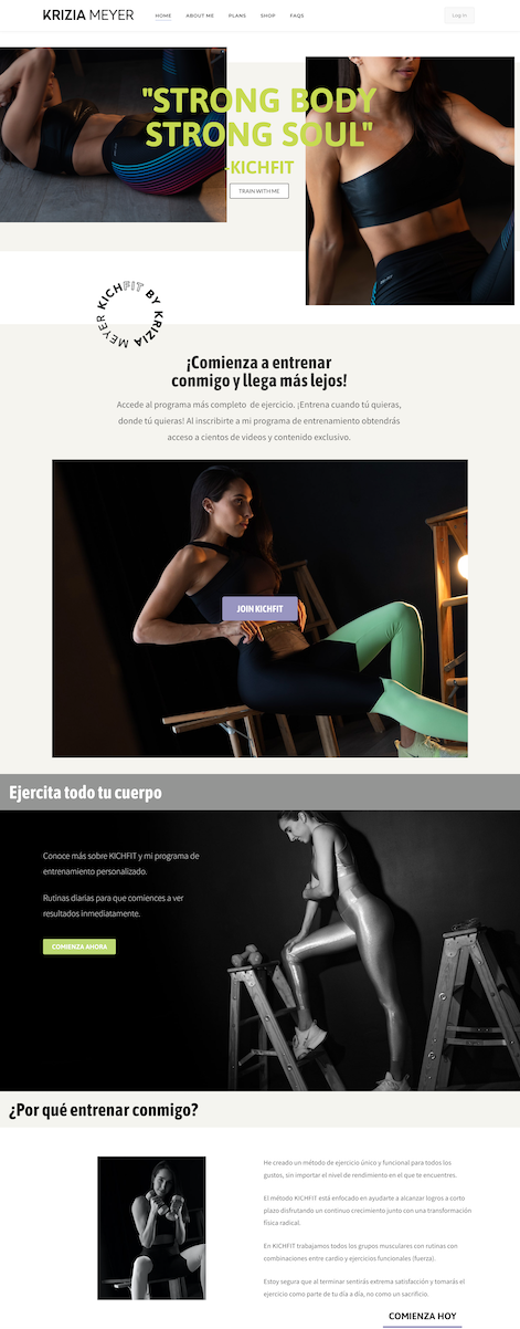 Homepage Fitness WordPress