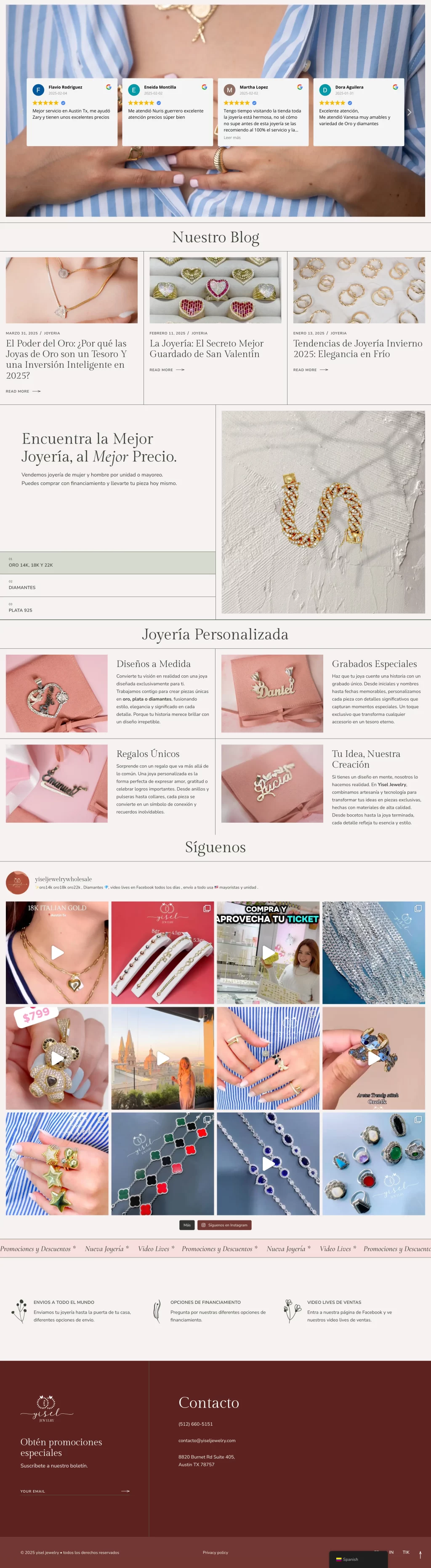 Jewelry Website Development